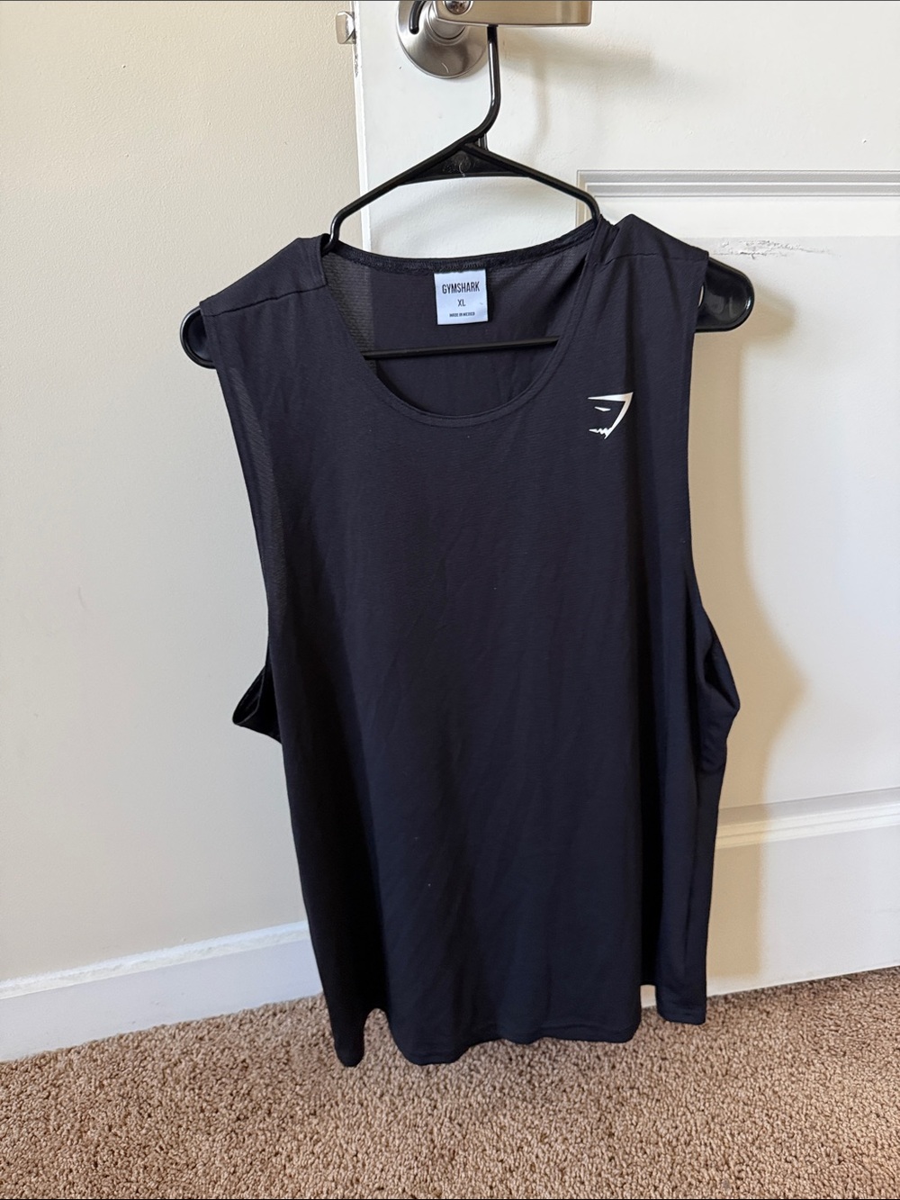Gymshark Black Muscle Tank with Subtle Logo